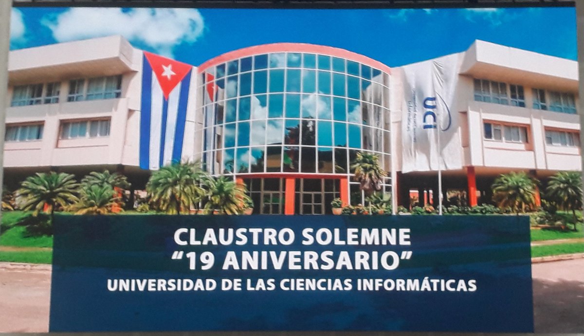 leyrielzg's tweet photo. Claustro solemne de la @universidad_uci por el 19 Aniversario " Conectados al Futuro, Conectados a la Revolución"
@ReinaEstradaUCI 
@UJCdeCuba 
@raydelmp 
@aylinalvarezG 
@UrrutiaCrespo 
@cubaespaz https://t.co/I7HvPDlbQk