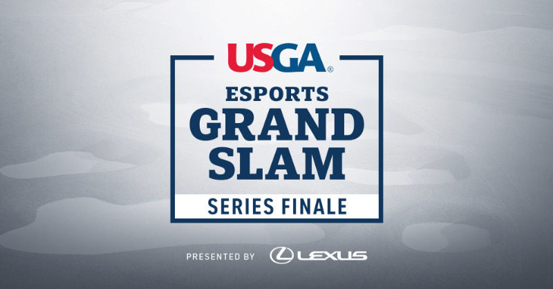 USGA's tweet image. It’s almost time for the 2021 USGA eSports Grand Slam Series Finale presented by @Lexus!
 
Watch all the action LIVE at the top of the hour on Twitter, Twitch, YouTube and the USGA OnDemand.
 
@WGTGolf | #LexusGolf