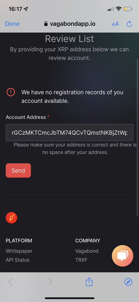 zacharyfarrell_'s tweet photo. @Vagabondappio Set the trust line through xumm along with filling out the form at the start of November https://t.co/gqf9bUa0Md
