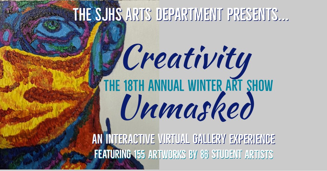 🎉🎇 Get ready for a VR experience at Thursday's grand opening 🎉🎇 #VisualArt and #Music meets #Technology at our first ever interactive virtual gallery show! "Doors" open at noon! 🎶🎵🎨🖼️ 
Stay tuned for link to access...
#arteducationmatters #arted #STEAM