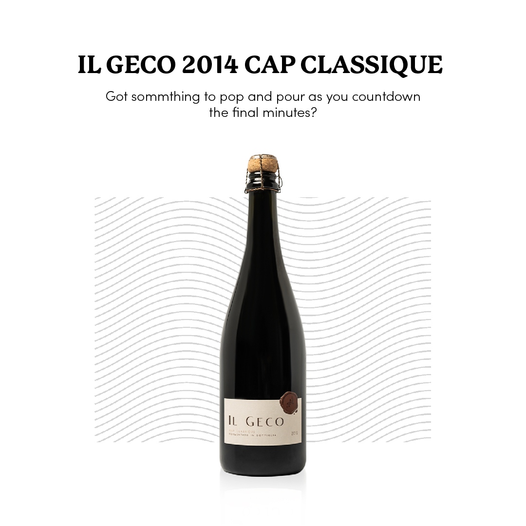 Got sommthing to pop and pour as you countdown the final minutes?

End off 2021 and welcome 2022 on a high note with the glamorous Il Geco 2014 Cap Classique. 

Go on, get it - It's Xmas and you have the right to be a little 'extra'!