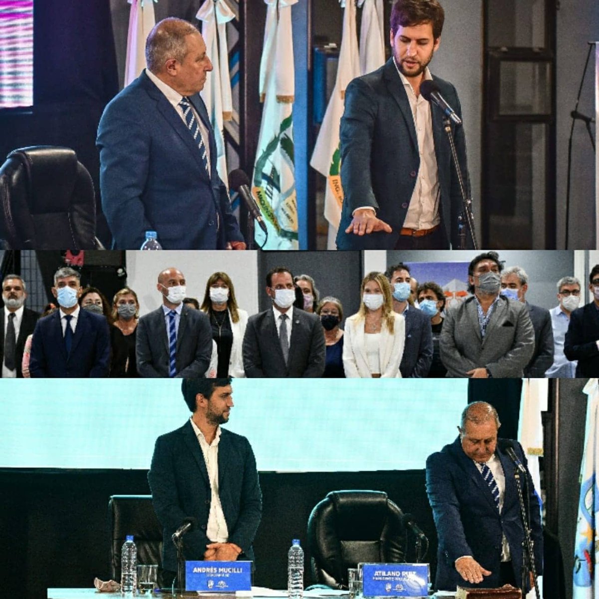 EscobarHCD's tweet photo. Renovación en el Honorable Concejo Deliberante de Escobar.

En una Sesión  celebrada en el Colegio Ramón A. Cereijo, con la presencia de vecinos y vecinas, funcionarios y funcionarias del Departamento Ejecutivo, el Intendente interino @BetoRamil y el Intendente @ArielSujarchuk. https://t.co/C2cnLUZE6r