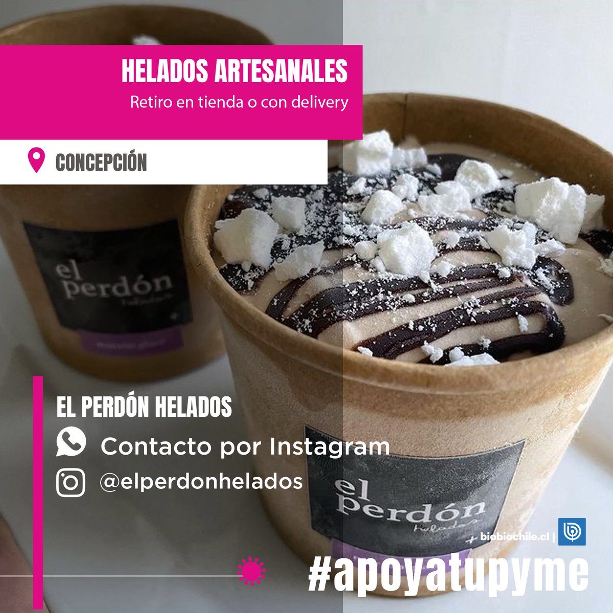 biobio's tweet photo. #PymeChallenge ¿tienes una pyme o conoces a alguien que la tenga? Compártela con nosotros por IG para poder ayudarlos y juntos apoyemos a los microempresarios💪
Por la gran cantidad de mensajes que recibimos no nos es posible responderles, pero leemos todas sus solicitudes. https://t.co/G0FDiM3Yee