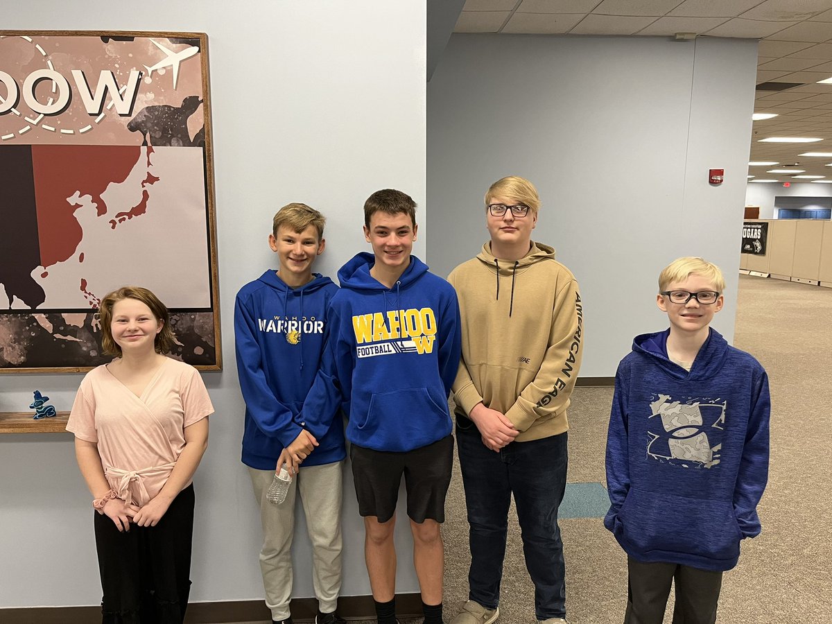 HooOnTheGo's tweet photo. Go Big Blue!! Wahoo Middle School Quiz Bowl is rocking it today at the Cornerstone Christian Competition in Bellevue. Good luck Warriors!! @wahoopublic @TchrHeidiAdams #ExcellenceEverywhere https://t.co/lyXhMUePgU