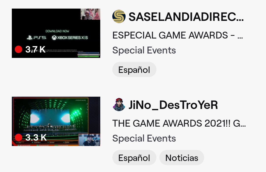 Comilisac's tweet photo. El ganador en los #TheGameAwards en los directos de #twitch fue: 

@Saselandia frente a @JinoGamerHC 

Desde un inicio hasta el final del evento, #Saselandia siempre fue el más visto.

Demostrando una vez más quien es el mejor... https://t.co/eGUIBadGav