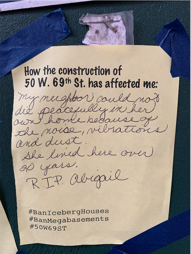 Kara__Kelly's tweet photo. One neighbor shared:
"My neighbor could not die peacefully in her own home because of the noise, vibrations and dust. She lived here over 20 years. R.I.P. Abigail" 😭😭😭
#50W69ST #hearbreaking #upperwestside #nyc https://t.co/zvBl1C6VJ2