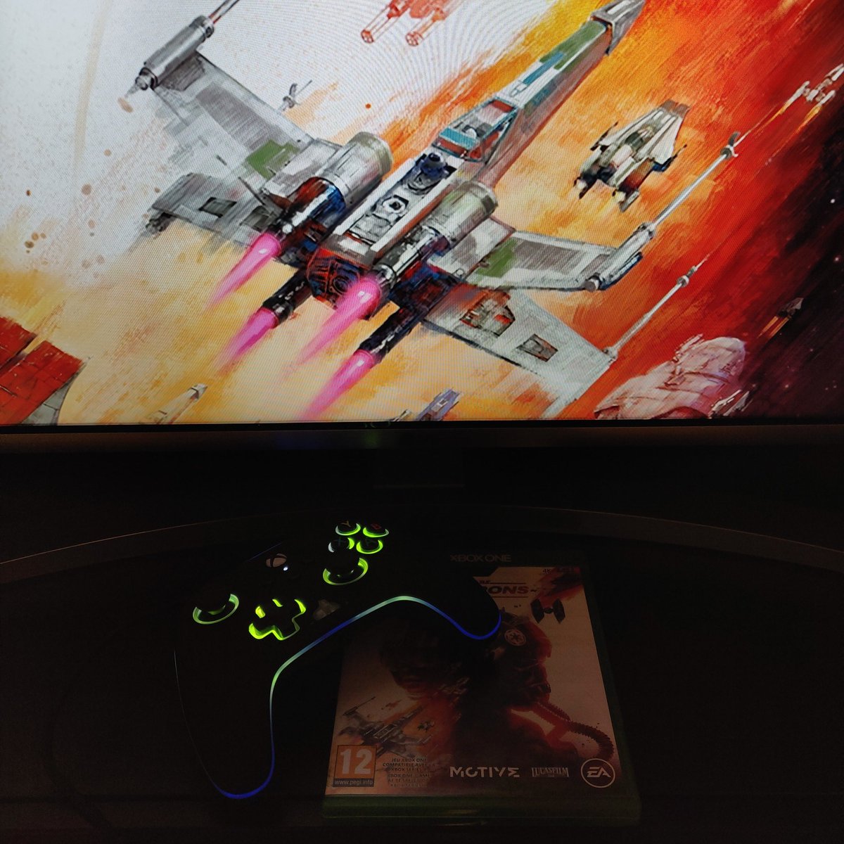 davetenhoope's tweet photo. That moment when there's absolutely nothing holding you back...

Playing #StarWarsSquadrons on your #Xbox20 using the #SpectraInfinity @PowerA controller!

#StarWarsEclipse #StarWars https://t.co/AmGC019FCT