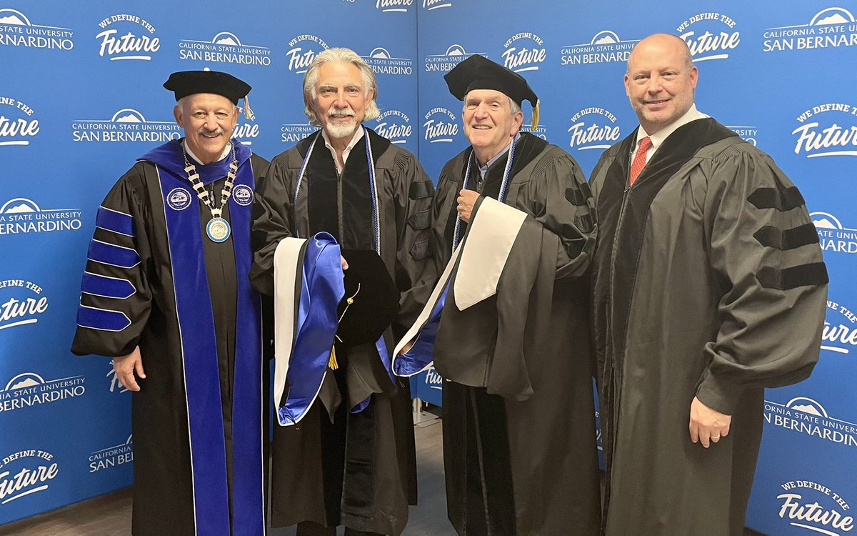 AdamDaySD's tweet photo. Another great commencement! @CSUSBNews fall 2021 ceremony for Colleges of Education & Social/Behavorial Sciences! πππͺ Recognized 2 impressive honorary degree recipients: Randall Lewis & Mohannad Malas! π§βπ #CSUSBGrad21 TY President Morales! β€οΈ https://t.co/x77uuUNKKF