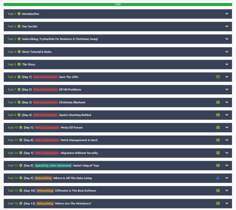 diegobardalez's tweet image. Finish the #adventofcyber3 nice room @RealTryHackMe love it