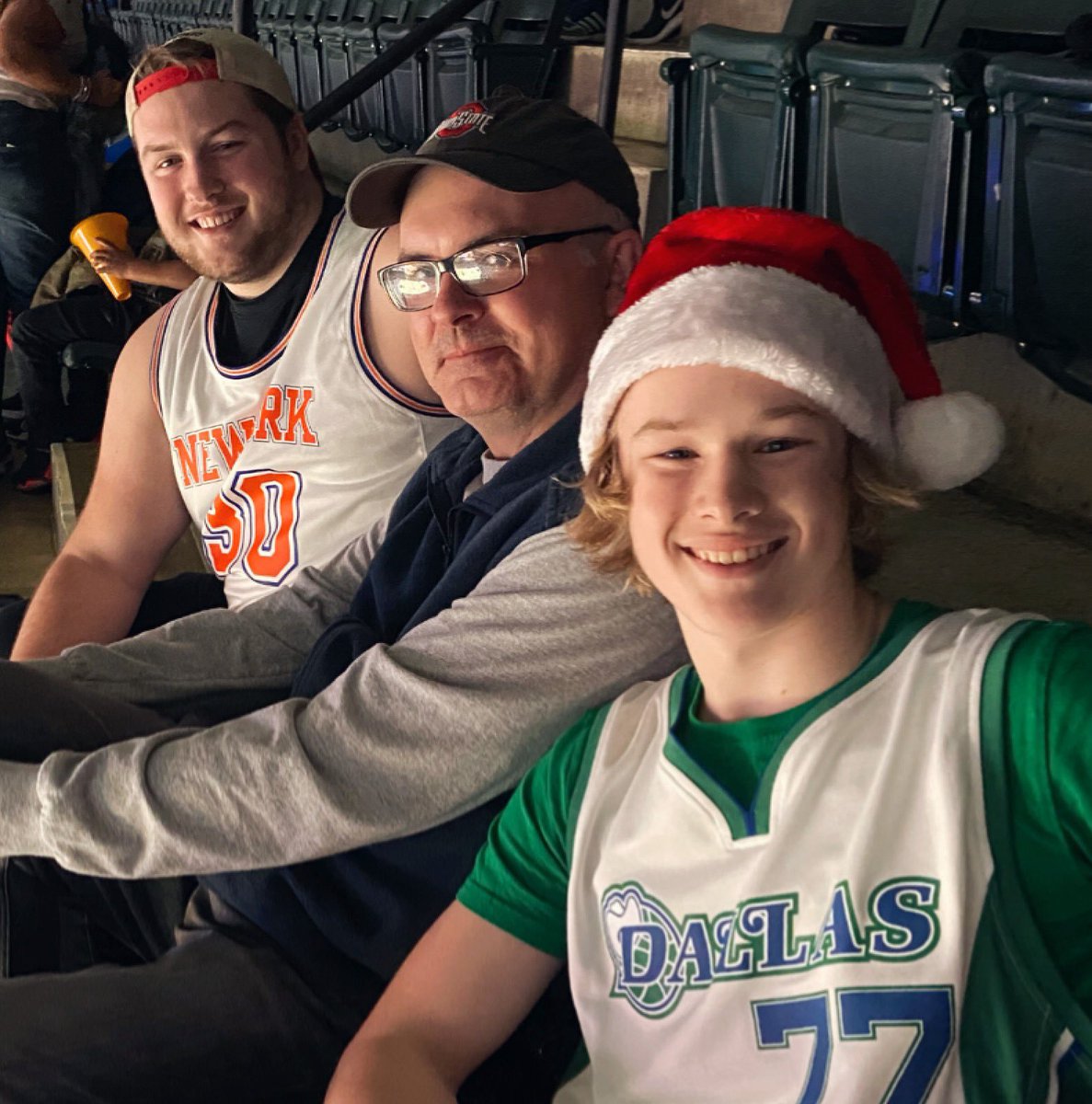 EducatingAndrea's tweet photo. We made the trek to Indianapolis so Henry could see @luka7doncic, his favorite player. NBA games are always so much fun!! Go @dallasmavs!! #77 @DanielAug6 @chrisainsworth @NBA 💘🏆🏀💚💙🖤 https://t.co/ckWvEGm18M