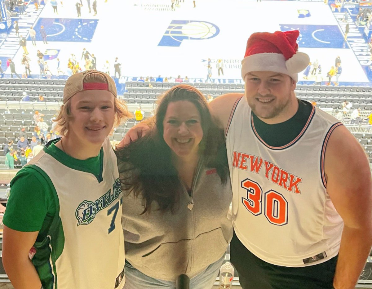 EducatingAndrea's tweet photo. We made the trek to Indianapolis so Henry could see @luka7doncic, his favorite player. NBA games are always so much fun!! Go @dallasmavs!! #77 @DanielAug6 @chrisainsworth @NBA 💘🏆🏀💚💙🖤 https://t.co/ckWvEGm18M