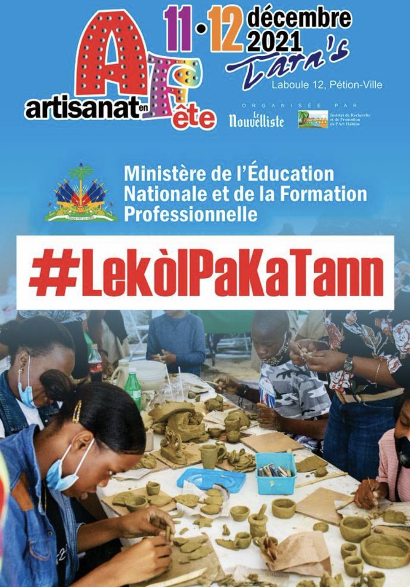 nesmymanigat's tweet photo. Se nan aktivite konsa anpil vokasyon ak reyisit pwofesyonèl kòmanse. Se konsa nou ka evite gaspiye talan. Aplikasyon lwa fòmasyon teknik e pwofesyonèl la pral demare nan lane 2022. Edikasyon sou metye atizana ka diminye chomaj. Ankouraje !
#12Mesures #LekòlPaKaTann @nouvelliste https://t.co/44lVIEXO63