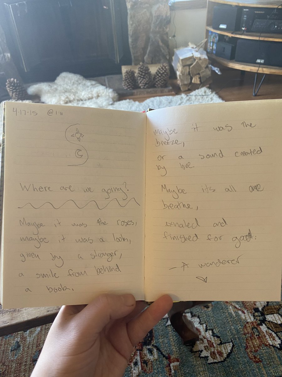 potionsmusic's tweet photo. A poem he wrote in megan’s journal in 2015 https://t.co/jo9JjBEPvh