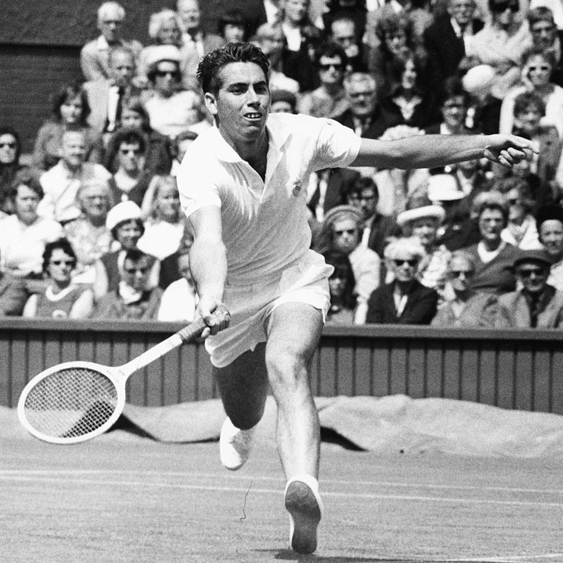 rodlaver's tweet photo. My thoughts are with good friend Manolo Santana, who has passed away. A clay court maestro, Manolo famously said grass was for cows, but still managed to win Wimbledon in 1966, and inspired generations of Spanish players with his renowned heavy topspin and fighting spirit. https://t.co/6GzSbzDcPT