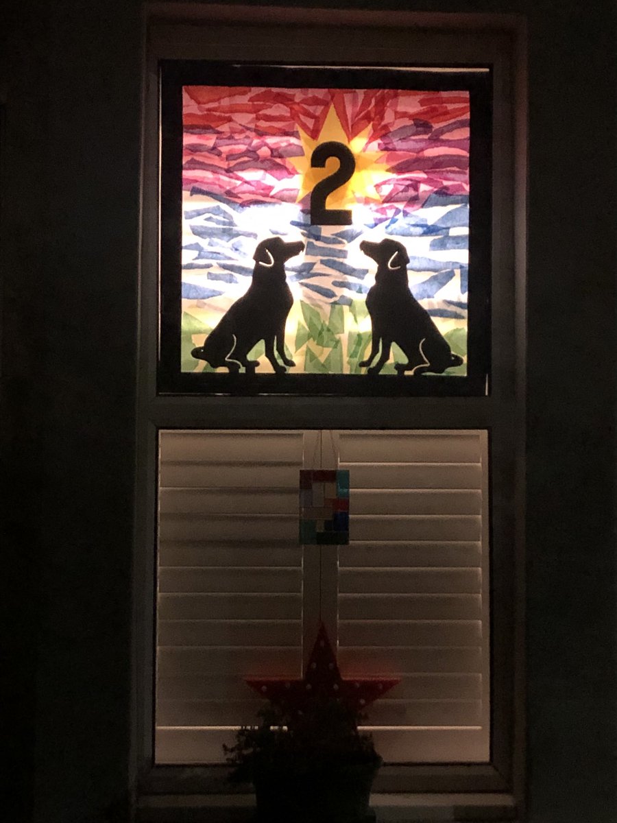 Old Hanwell, West London - incredible window Advent Calendar!