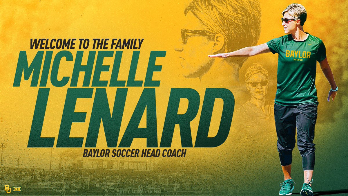 BaylorFutbol's tweet photo. A new era begins today!

Welcome to the 6th coach in program history, @MichelleLenard1 👏

🗞 https://t.co/j4MGzDxCSS

#SicEm🐻 | #FaithFamilyFutbol ⚽️ https://t.co/998FRIbFZJ