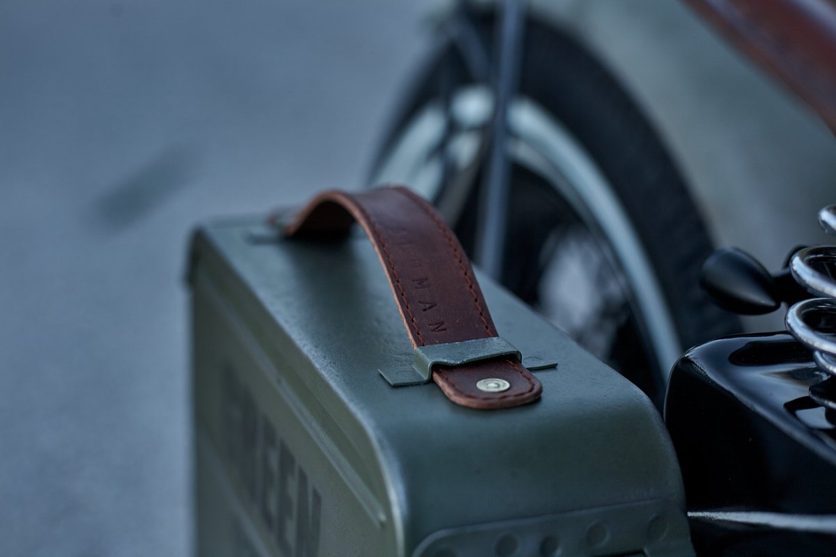 CustomNomad's tweet photo. Yamaha XV 1600 Military Edition "Green Star" 
Built by Nomad Custom Motorcycle Ltd 
First Project 2021.
Nomad works in mysterious ways, you know, so this time the way of this gorgeous stallion brought it to France.
Made  for an esteemed customer of ours.
Bon Voyage! 👍 https://t.co/96ftG7YFmV
