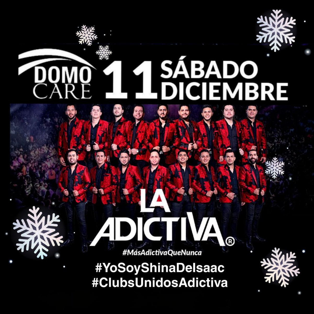 garatelua's tweet photo. ✨Hoy Sábado 11 de Dic 2021✨
Se presenta @adictivaoficial  #MásAdictivosQueNunca en Domo Care, Monterrey ♥️🎙🎼❄Será una gran #NocheAdictiva #YoSoyShinaDeIsaac  #YaSóloEresMiEx ✨ #ClubsUnidosAdictiva ✨
#admiramosavariosmúsicosperosolounoserobónuestrocorazón ISB @promo_vero https://t.co/PyKHW0sJRo