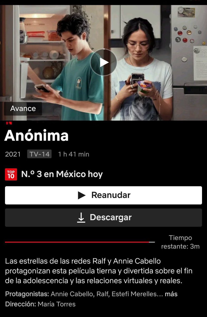 EstefiUpdates's tweet photo. Anónima Numero 3 en Mexico 💛
#Netflix #Anonima https://t.co/myENQhWp6v