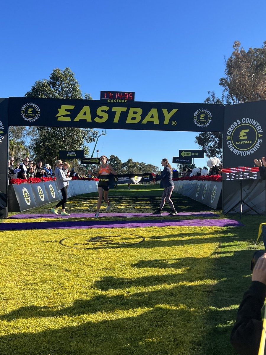 Natalie Cook from Flower Mound, Texas with a time of 17.15 is your winner! 

#EBXC #EBXCFINALS