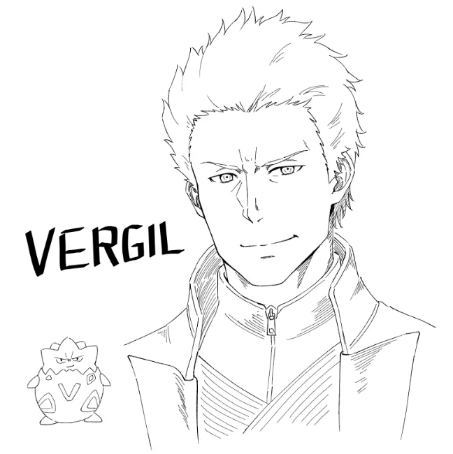 #DMC5 
久々に男キャラ描きたくなったので、練習にバージルさん描いたよ 