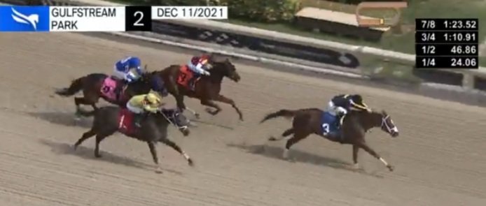 Malibu Max (Malibu Moon) pasó de viaje entrando en la recta final de <a href="/GulfstreamPark/">Gulfstream Park</a> con el barquisimetano <a href="/JuniorandKellyA/">Junior and Kelly Alvarado</a> para ganar la 2da carrera de la tarde 1ra vez en las manos del efectivo <a href="/DangeloStable/">José F. D'Angelo</a> 
Vía <a href="/JoseArmao/">Jose Armao</a> <a href="/Gacetahipica/">Gaceta Hípica Oficial</a> <a href="/meridianobet/">MeridianoBet</a> <a href="/MeridianoTV/">Meridiano TV</a> <a href="/kikodangelo/">Kiko D'Angelo</a>