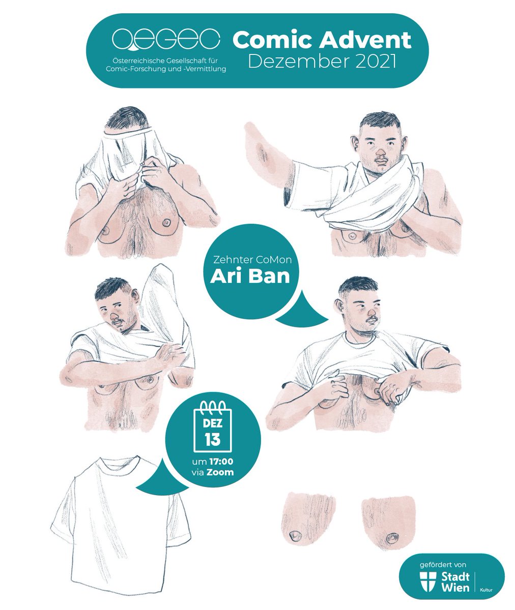 Am Montag geht der Comic Advent weiter: Ich rede mit dem Illustrator/Comic-Zeichner Ari Ban über queer Joy und kollektive Gewalterfahrungen, die queere Sensibilität seiner Comics und ob es eine queere/trans* Comic-Szene in Österreich gibt. Weitere Infos: bit.ly/comic-advent