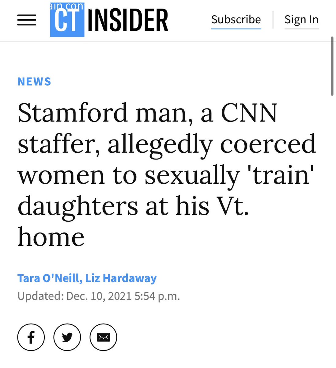 Cernovich's tweet photo. Earlier this week The Atlantic called child sex trafficking a fake epidemic. 

Yesterday one is their CNN colleagues was arrested for child sex trafficking. https://t.co/dCZOoyWeLU
