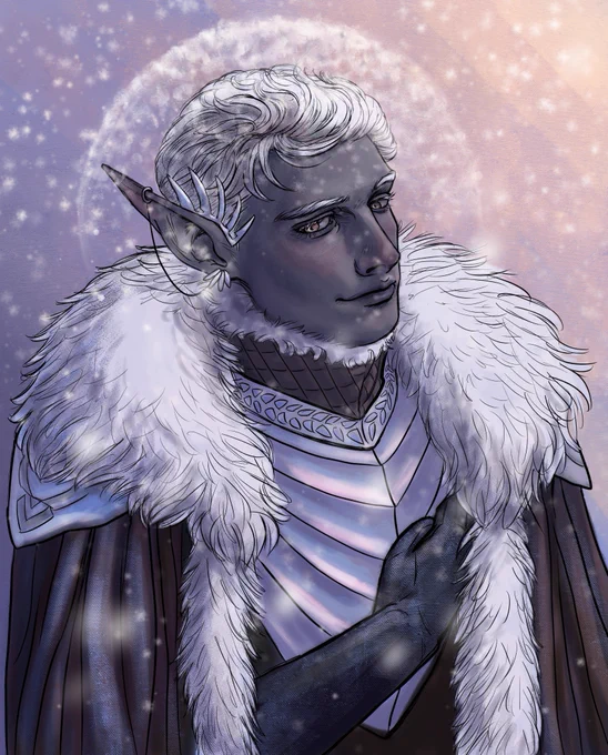 Every morning the winter sky makes me think of him... #criticalrolefanart #essekthelyss 