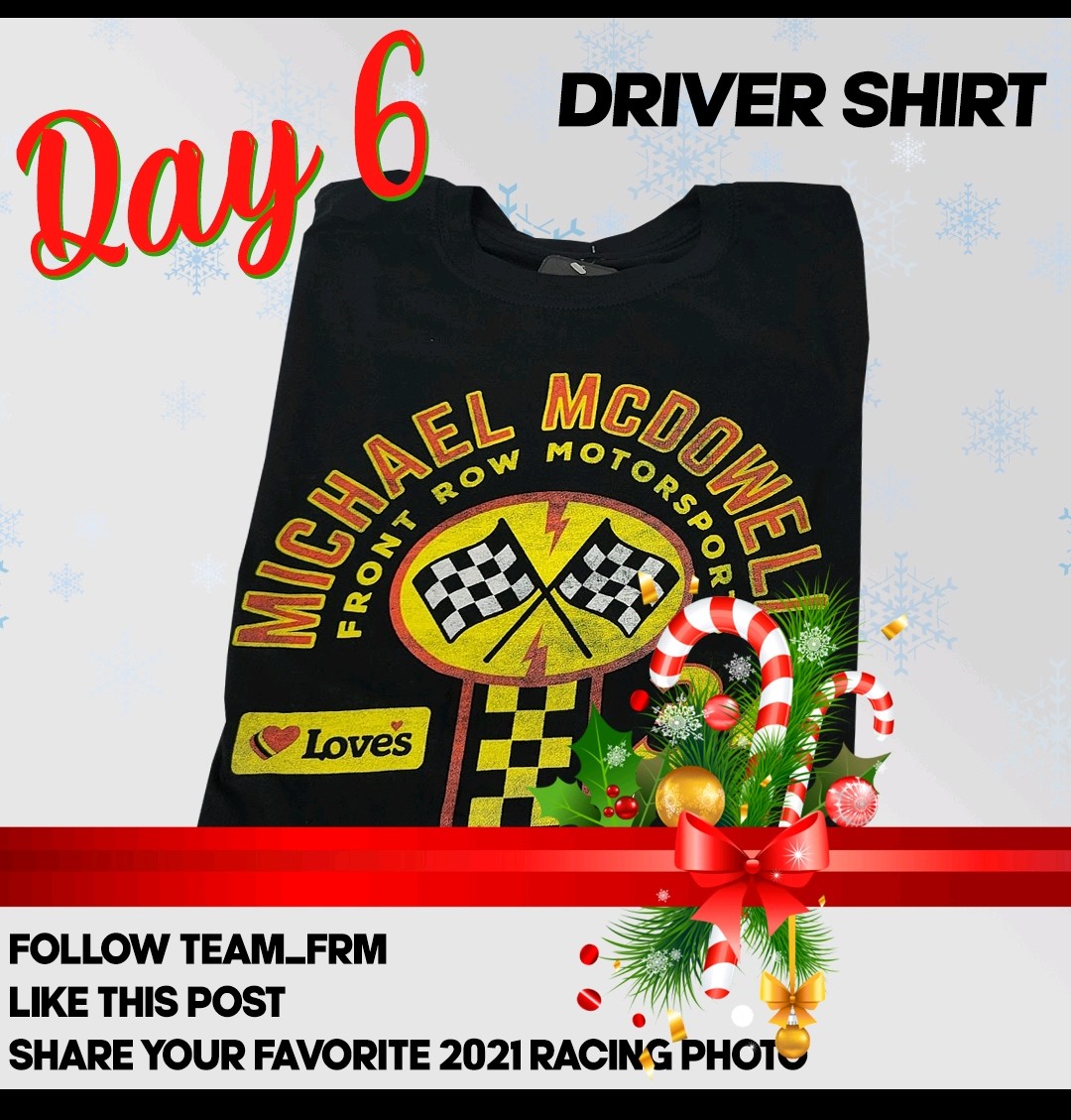 Team_FRM's tweet photo. Day 6 of our #12DaysofChristmas giveaway is here, featuring this @Mc_Driver shirt! Be sure to follow the picture below to win!

Post across all socials to have more chances to win!

Winner will be announced on all platforms tomorrow at 9am ET! https://t.co/PuXuOaDog3