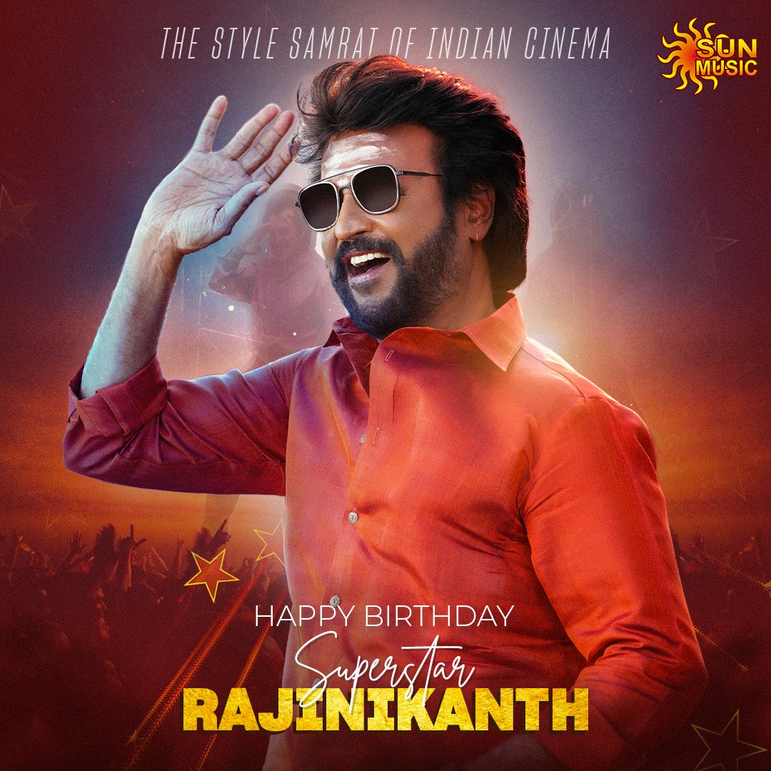 SunMusic's tweet photo. The synonym of style, then, now, and forever! 
Happy Birthday Superstar Rajinikanth! 

#HappyBirthdaySuperstarRajinikanth #HBDSuperstarRajinikanth @rajinikanth https://t.co/ijbi8qPk9k