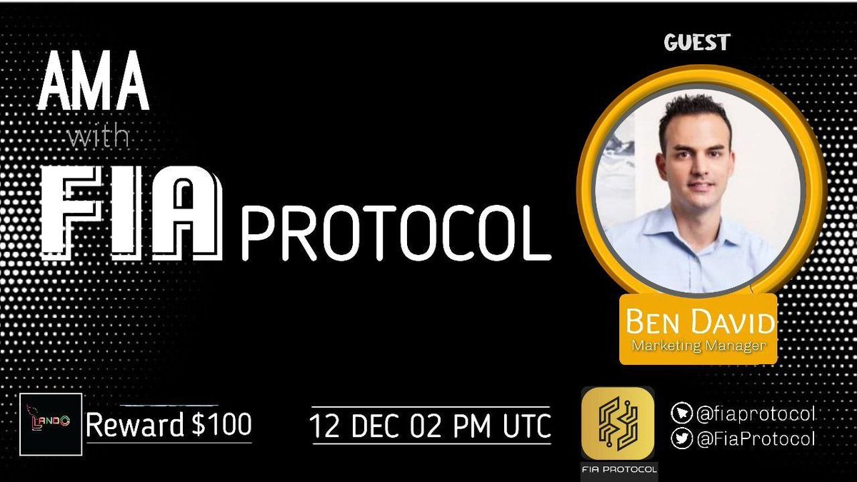 FiaProtocol's tweet photo. 🔥We are very glad to announce our next AMA with Lando Community 

⏰ Time : Dec 12th 2 PM UTC
🎁 Prize pool: $100 USDT

🏚Venue For AMA ⤵️
https://t.co/9iVFjqGIVt

REWARDS: 100$ 

Follow @FiaProtocol and @LandoCommunity for more details https://t.co/gxJY8MJ1AQ