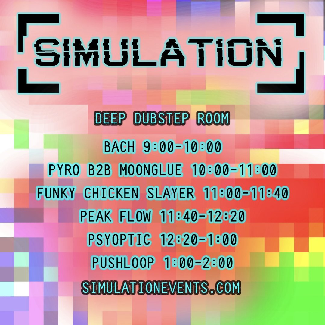 :// timeslots tonight 

simulationevents.com