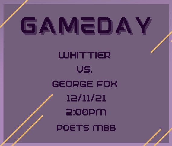 It’s game day! We take on George Fox University today at 2:00pm.