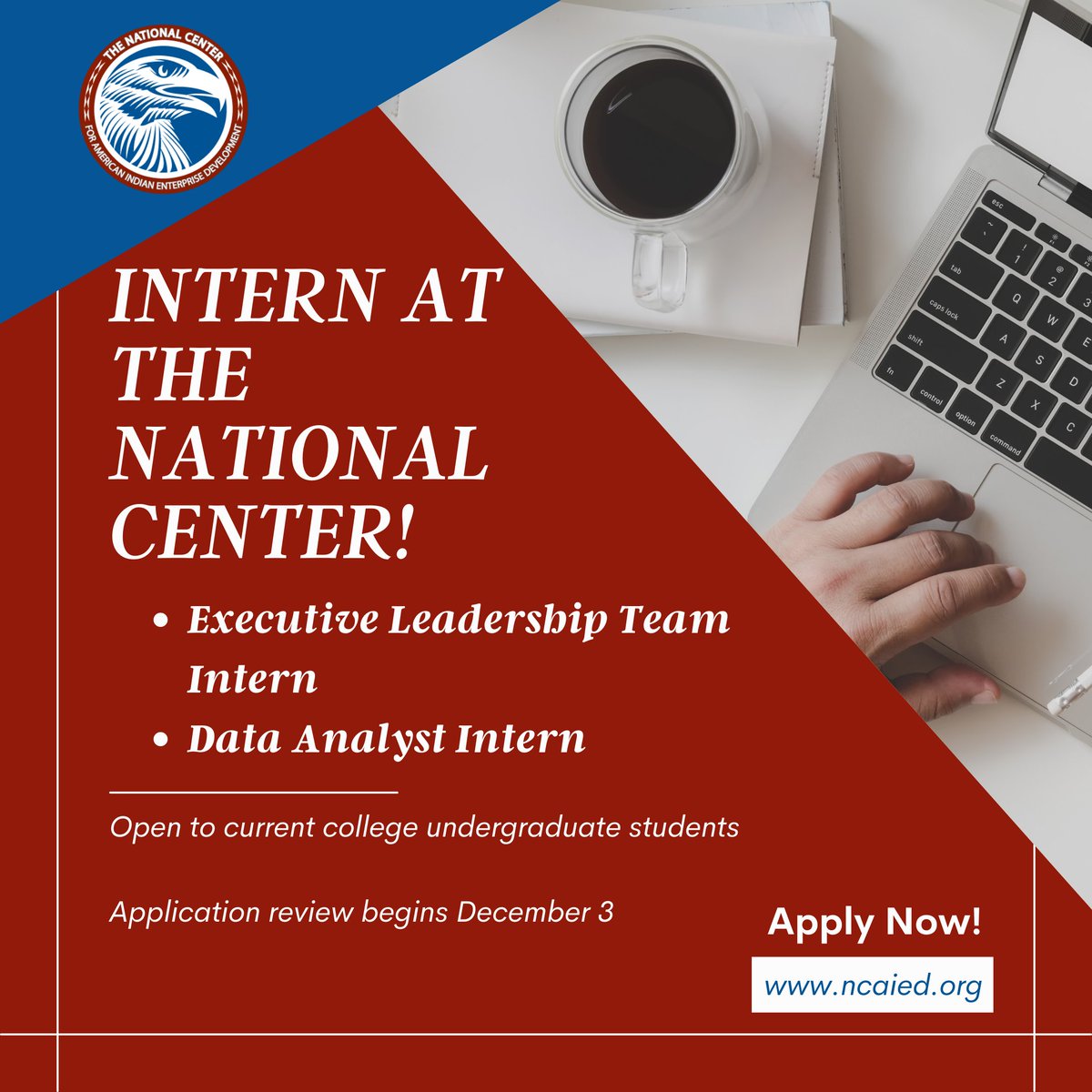 ncaied's tweet photo. Are you a current undergraduate student looking for experience in non-profits? You're in luck - The National Center is hiring interns! Know someone who might be interested? Share this post and tell them to apply now by clicking the link: https://t.co/Yq1EbbvJ1q
#InternHere https://t.co/93YWDb5RB2