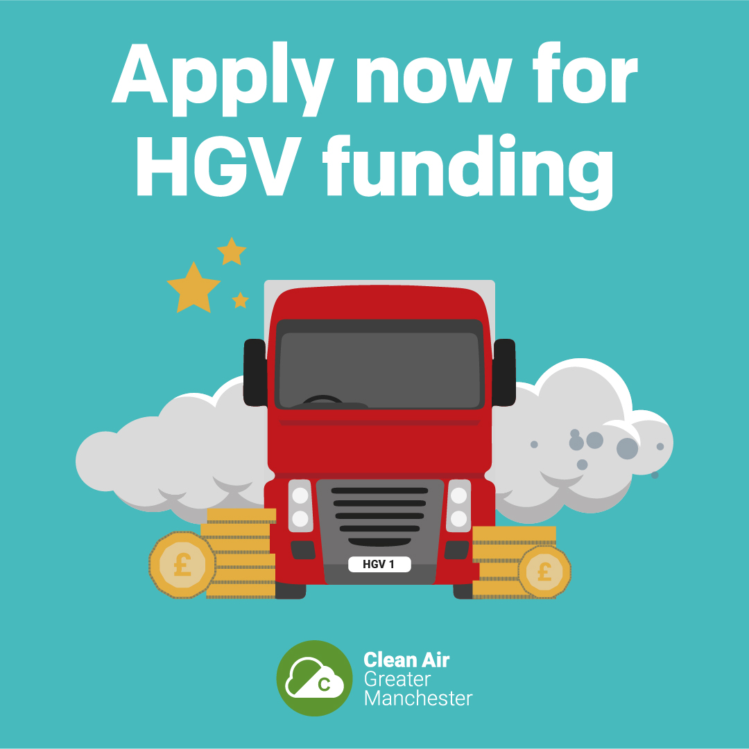 Your GM licensed taxi/private hire, van, coach, LGV or minibus could be included in the #Clean Air Zone from 1 June 2023. 💰 Applications for financial support to move to a cleaner vehicle open January 2022. 📧 Sign up for notifications: bit.ly/3oYR53f #CleanAirGM