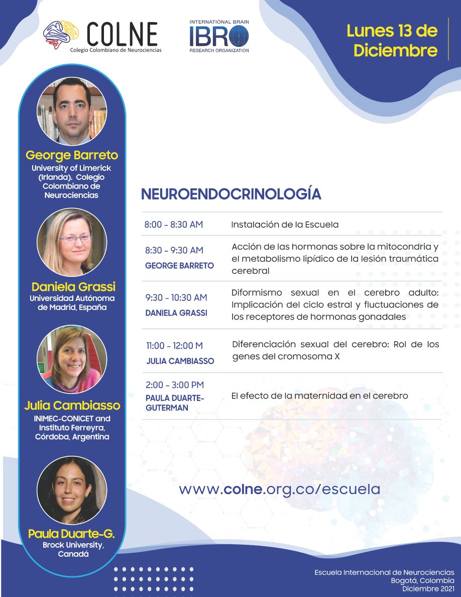 ColneColombia's tweet photo. Este lunes 13 de Diciembre iniciamos la Escuela Internacional de Neurociencias 2021, y queremos invitarte a ver todas las charlas en transmisión en vivo a través de Facebook Live en nuestro grupo del COLNE: https://t.co/qiaaXbSqQv. ¡Te esperamos! 😊 ---sigue en el hilo https://t.co/8C6bMp6fag