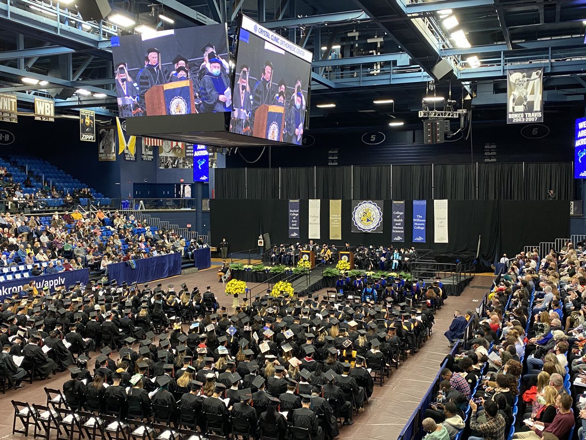 Excited to have <a href="/uakron/">The University of Akron</a> graduation back in the JAR! Thank you Paul, Allan, Steve, Chad and many others working in athletic facilities.  #GoZips