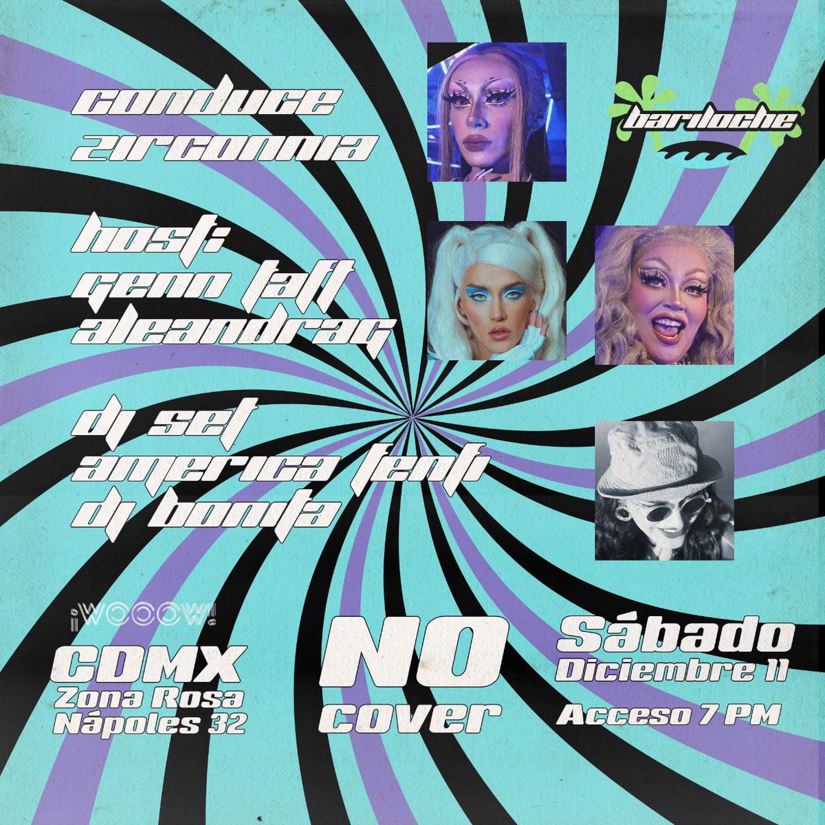 wooowmx's tweet photo. Sábado 11 Diciembre Dj Set: @AmericaFendi Show + Host: @GennTaft Conduce: Zirconnia *NO COVER* Acceso 7:00 pm Napoles #32 Zona Rosa #Gay #GayCdmx #ZonaRosa #LaMasDraga4 #antrocdmx #gayboy #gayméxico #AlMomento https://t.co/c7TGEGvTbT