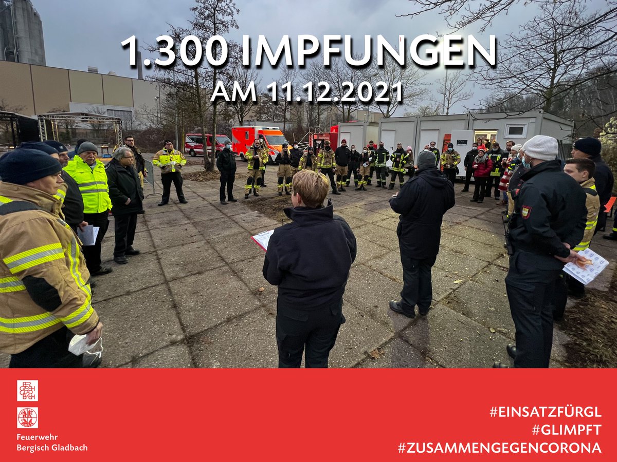 FeuerwehrGL's tweet photo. #ZusammengegenCorona #GLImpft #EinsatzfürGL #Teamfeuerwehr #impfenschützt #BergischGladbach112 https://t.co/PfDzmDA1tr