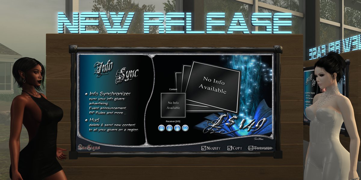 SusannDeCuir's tweet photo. News from DaeSign Shop: *DS* Info Sync
More Informationen: https://t.co/lCnAugD4wR
#SecondLife #ShopTipp #DaeSign https://t.co/yU9d6dzidd
