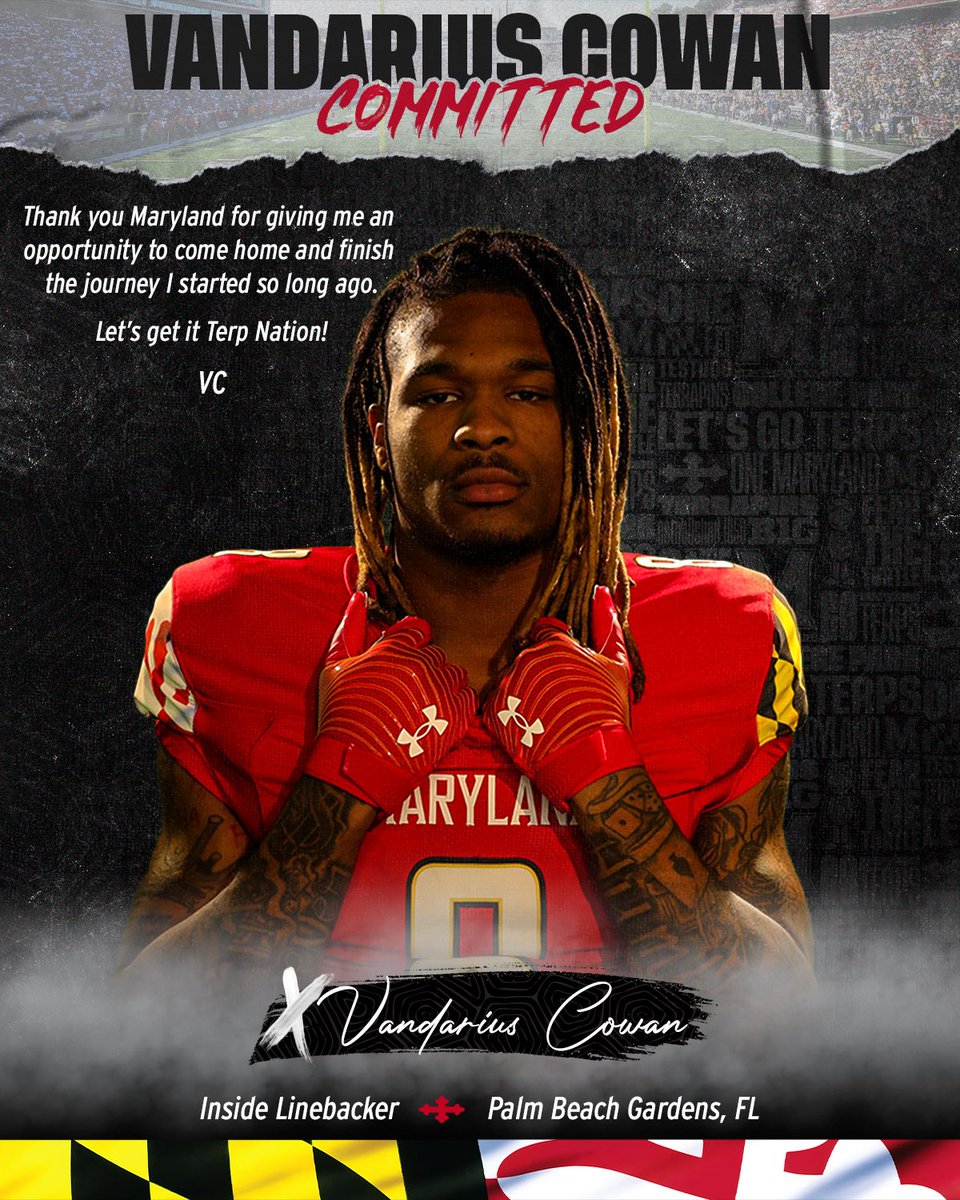 West Virginia LB Vandarius Cowan transfers to Maryland r/CFB