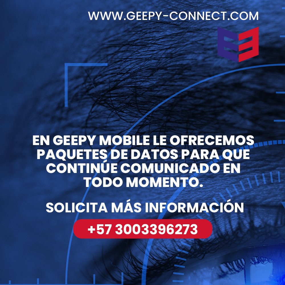GeepyOficial's tweet photo. Disponemos de planes prepago preestablecidos a un bajo costo; además, el usuario puede crear planes de datos de acuerdo a sus necesidades
Escríbenos.
📱 👆 +57 300 339 6273
🌐 https://t.co/rDYVmjpuFt
#Geepy #Tecnología #redes #inteligenciaartifical #Ciberseguridad #simcard https://t.co/ciLlxKS2Tw