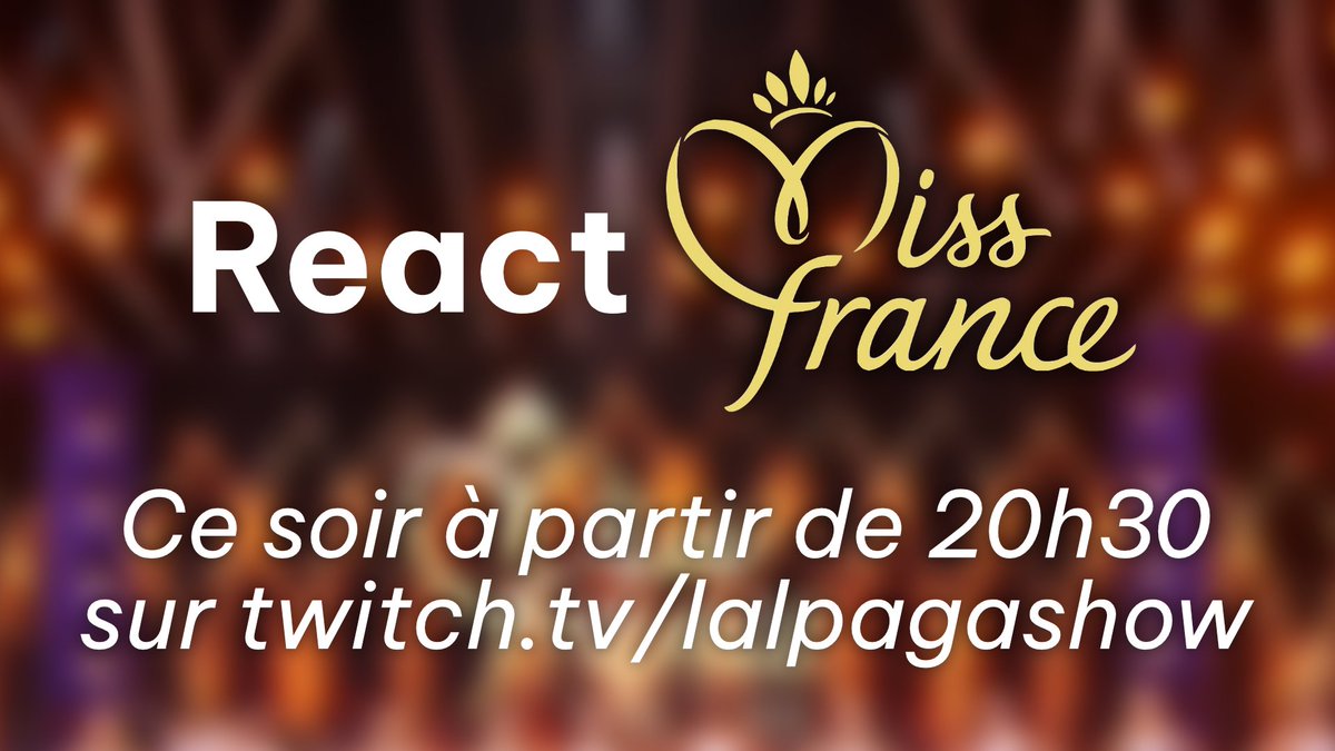 Eh oui, vous avez bien vu !
Rendez-vous ce soir pour une analyse plus ou moins sérieuse de l'élection de #MissFrance2022 
Et c'est en direct sur Twitch : twitch.tv/lalpagashow
Avec @thoomz <a href="/ma_rius/">MªRĪÜS</a> <a href="/ChloAndr7/">Chloé André</a> <a href="/emmaa_cpdv/">emma</a>