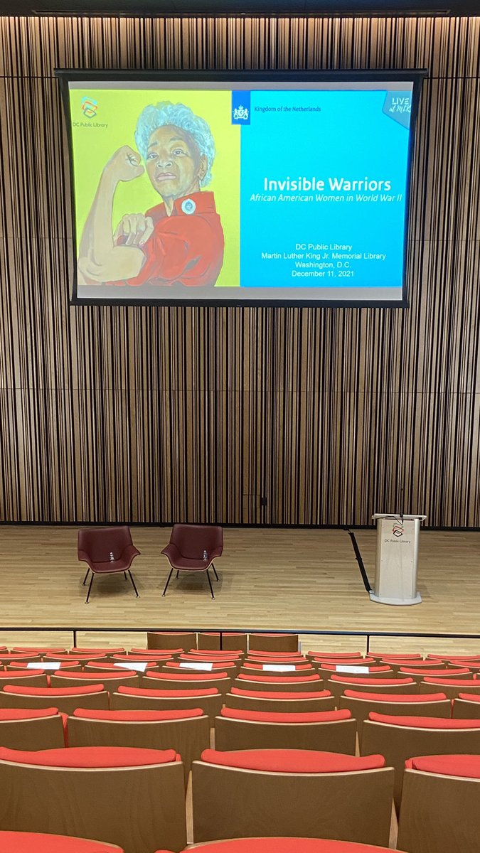 NLAmbassadorUSA's tweet photo. Wonderful to be @dcpl for a screening and conversation about the documentary “#InvisibleWarriors: African American Women in World War II.” #LiveAtMLK https://t.co/rr9DnoEZRC