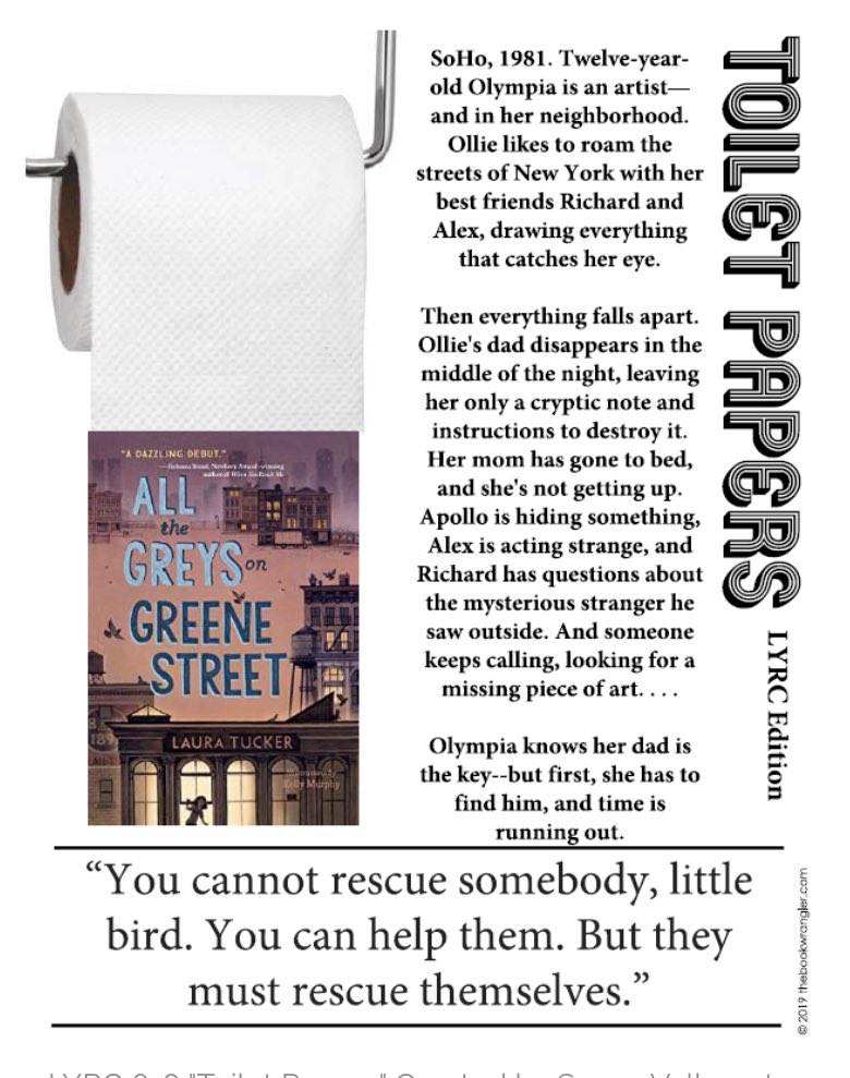 Check out these LYRC 6-8 “Toilet Papers” created by North Corbin Junior High librarian Susan Vallarautto.  She adapted them from the template created by The Book Wrangler. You can find them at laslonline.weebly.com/uploads/9/0/2/…