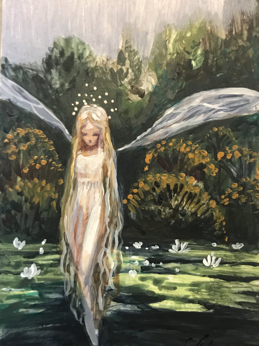 SebMcKinnon's tweet photo. More paintings on the back of MtG cards (artist proofs). A challenge to paint so small! https://t.co/6ggkQAheQP