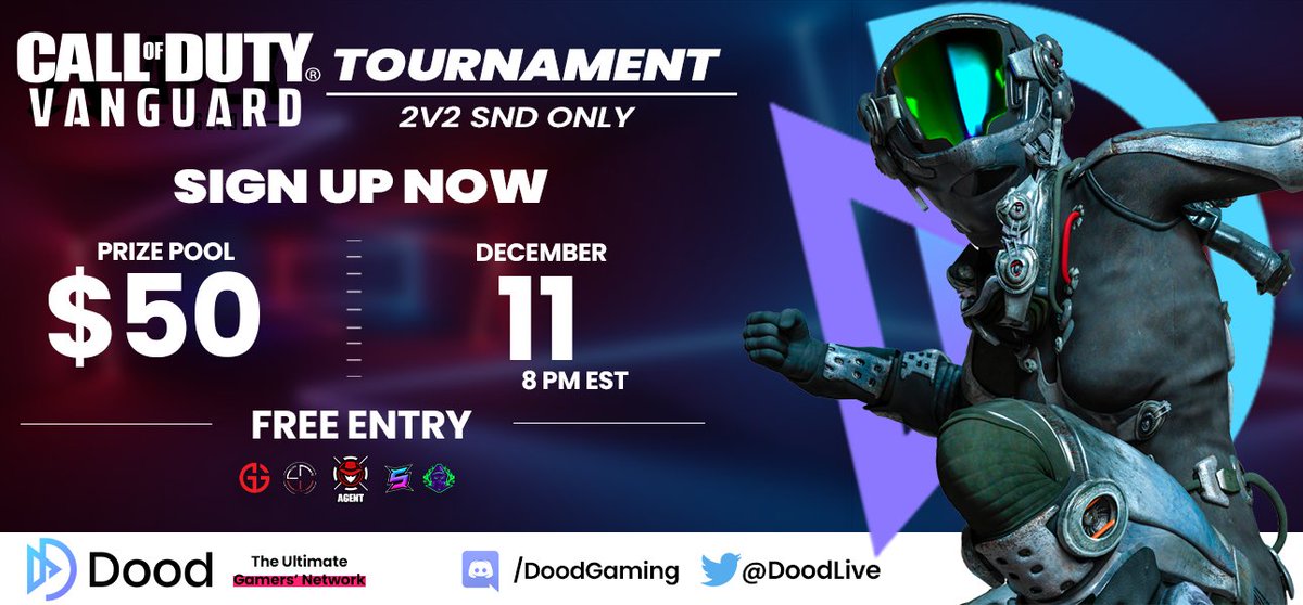Simplee_Create's tweet photo. $50 GTD 2v2 Vanguard SND Tourney 🏆

TODAY Dec.11 @ 8pm EST (Free Entry)

Sign up Below 👇
https://t.co/BnAqY3MYvo https://t.co/Qug1OfNxT2