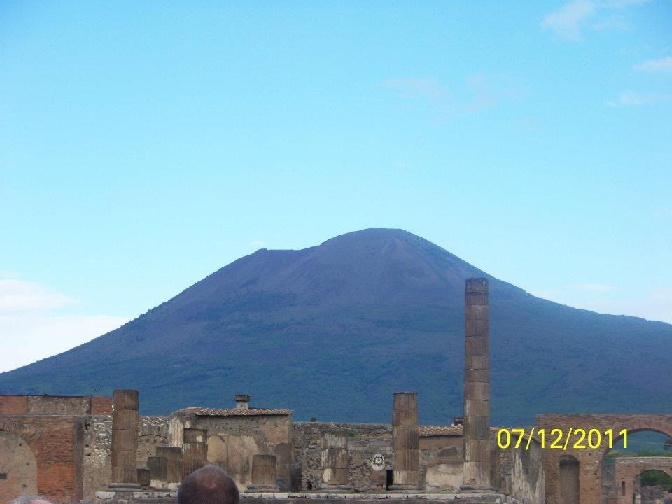 Photos I took in #Pompeii in 2011 - note the cart tracks in the road and #MountVesuvius in the background