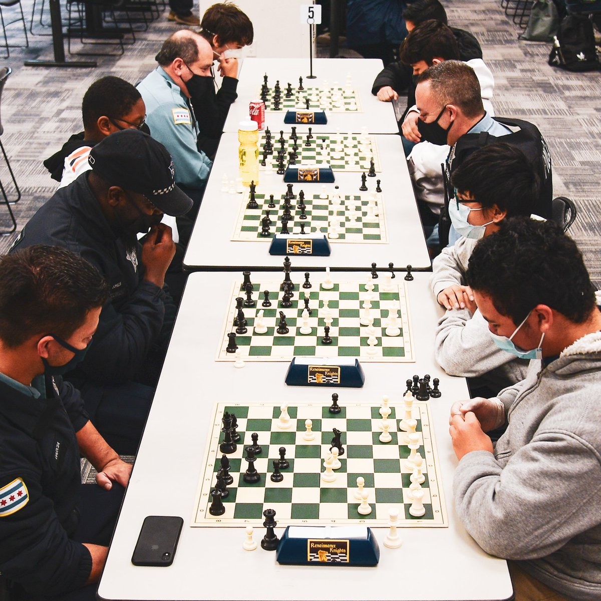 CPSAcademicComp's tweet photo. currently underway at @Chicago_Police headquarters! #cpsacademicchess #copsandkids #outreach #chicagochess #academiccompetitions thank you to https://t.co/o3ahXnmzRW for the pictures! https://t.co/3M5duMeZ1v